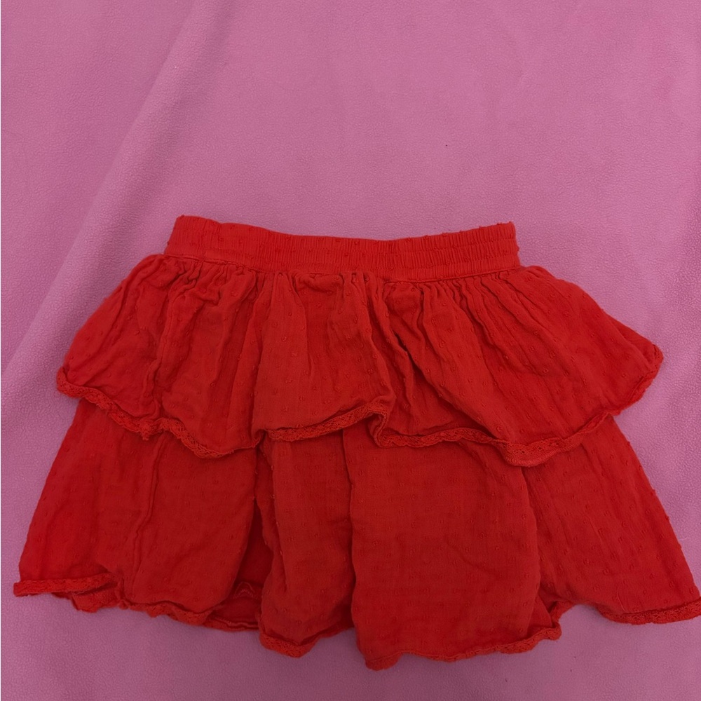 Girls GAP Red Ruffled Skirt